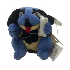 Vintage 1999 Pokemon 5" Blastoise Blastdog Parody Plush w/ Tags Stuffed Animal